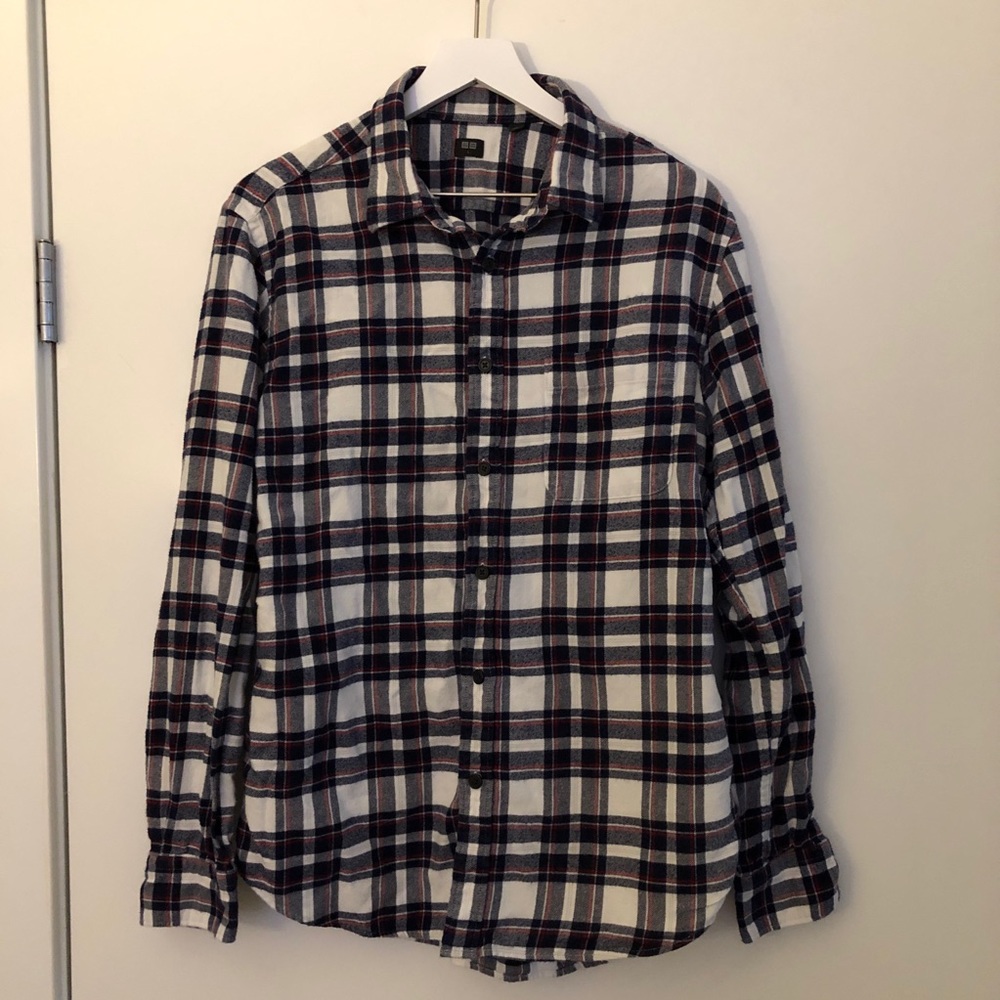 Uniqlo Slim Fit Plaid Flannel